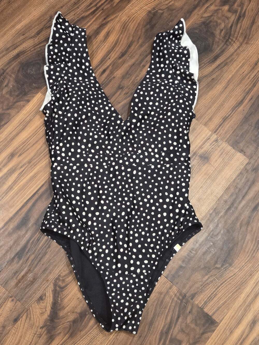Summersalt The Ruffle Backflip One-Piece Swimsuit On Pointe Polka Dot Size 6
